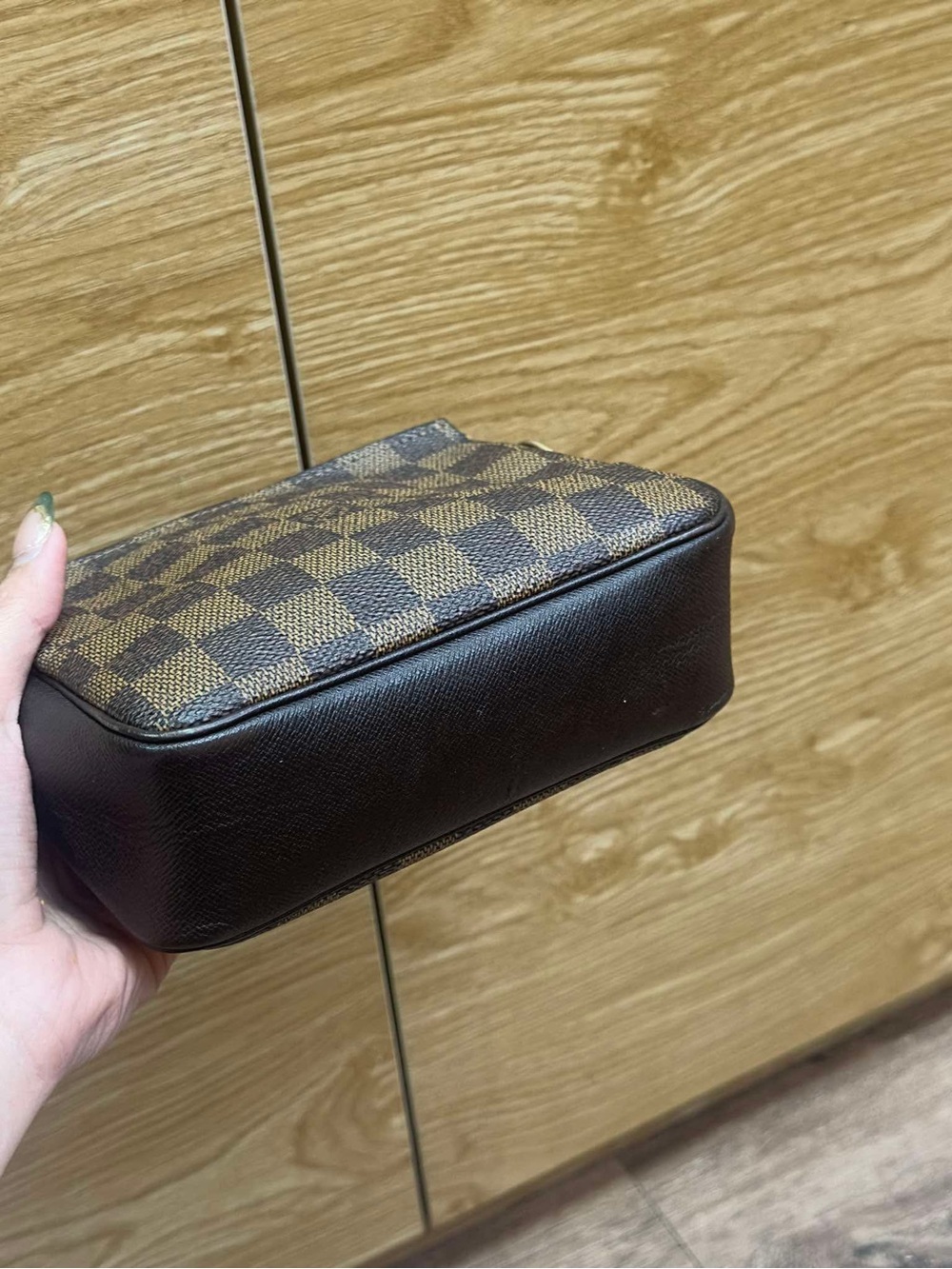 Louis Vuitton Brown Checker Mini Top-Handle Bag with Gold Hardware - Picture 2 of 5